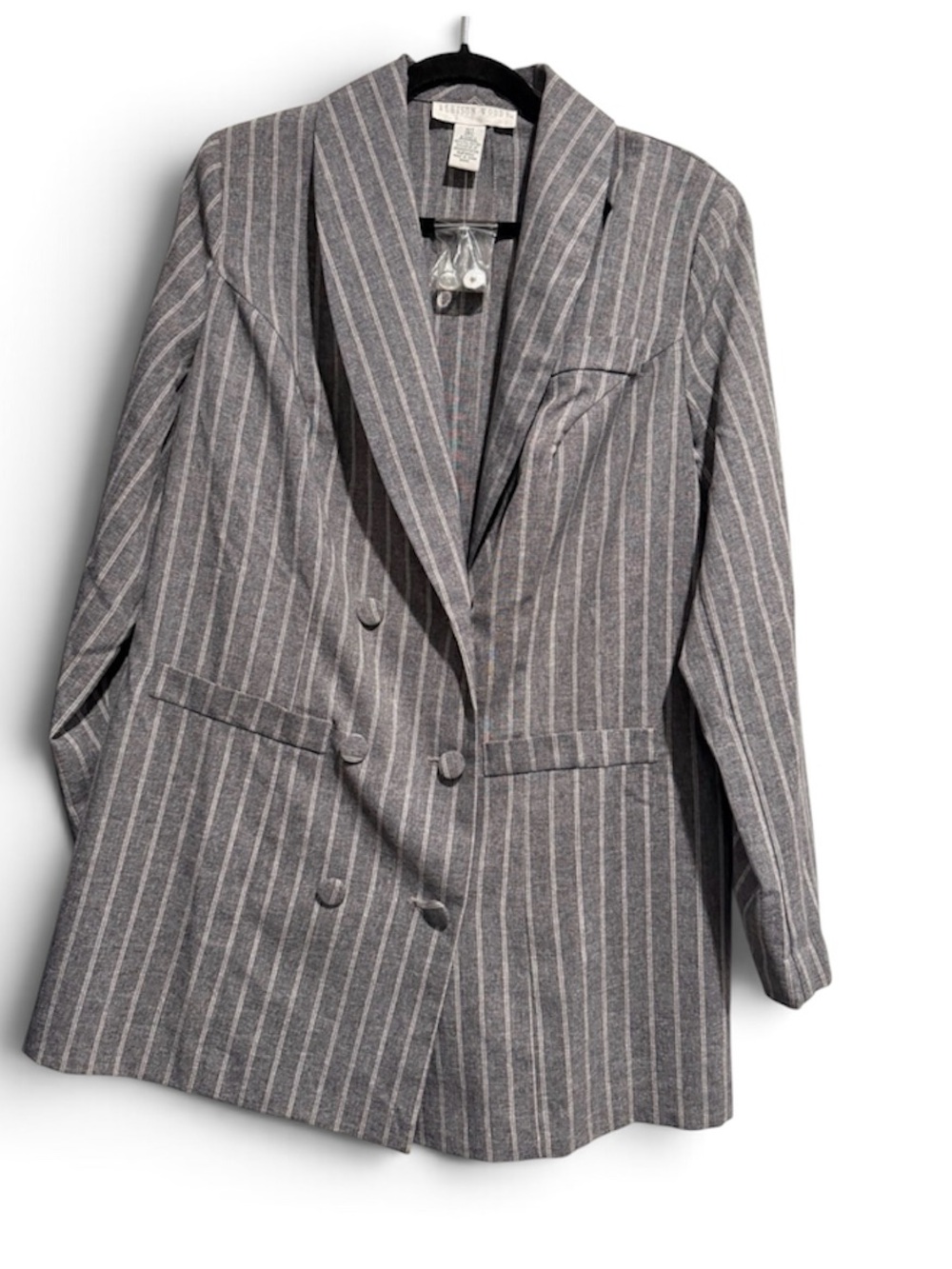 Vintage 90s Deadstock Allison Woods Double-Breasted Blazer Size 12 tall